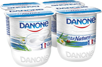 Danone natural yoghurt four-pack